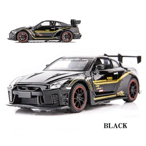 1/32 Scale Metal Sound Light Pullback Car Toy Model for Nissan GTR R35 for Kids - Picture 1 of 27