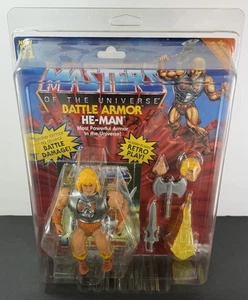 SET FIGURINE DELUXE BATTLE ARMOR HE-MAN 2020 MATTEL MASTERS OF THE UNIVERSE CON CUSTODIA - Foto 1 di 6
