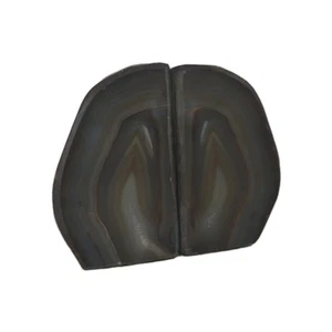 Beautiful Natural & Polished Agate Geode Bookends Multicolor 4.25” H - Picture 1 of 12