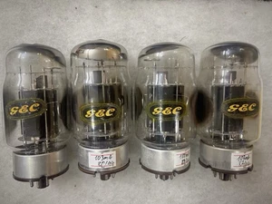 GEC KT88 6550 Black Plate OOO getter Tested NOS Tightly Matched Quad - Picture 1 of 8