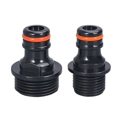 2Pcs 1/2" 3/4" Home Tap Adapter Plastic Thread Hose Pipe Adapter Fitting - Image 1 of 4