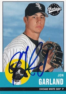 JON GARLAND SIGNED AUTO 2000 UPPER DECK VINTAGE CARD 142 CHICAGO CUBS WHITE SOX - Picture 1 of 3