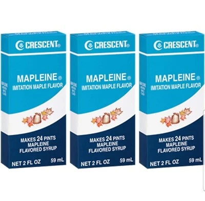 Mapleine Imitation Maple Flavoring 2oz Bottle (Pack of 3) Ships Fast In Hand - Image 1 of 4