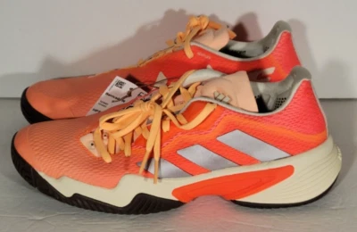 阿迪达斯Barricade女式8码网球鞋太阳能橙色灰褐色[HP7416]运动 — 第 1/4 张图片