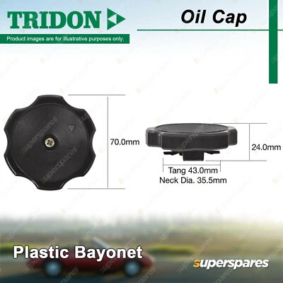 Tridon Plastic Bayonet Oil Cap for Chevrolet Bel Air Camaro Corvette Impala - image 1 of 4
