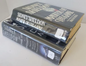 Sidney Sheldon 2 Book Lot Hardcover Ex-Library – Master of the Game + Midnight - Picture 1 of 7