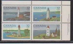 1984 Canada SC# 1035a UR - Canadian Light Houses - Plate Block M-NH Lot# 1718 - Picture 1 of 1