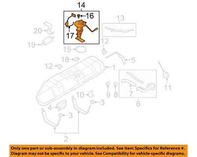 Used Fuel Pump fits: 2008 Ford E250 VAN Pump Assembly gasoline front of rear axl - Imagem 1 de 3