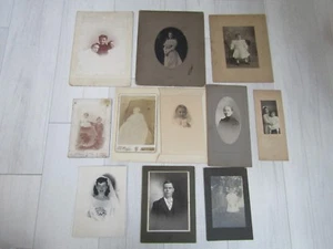 Lote de 11 fotografías antiguas fotos mujeres niños hombres familia - Imagen 1 de 12