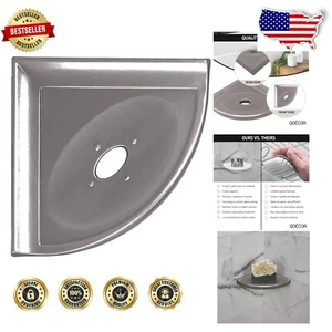 Elegant Shower Organizer: 5" Corner Shelf with Scratch-Resistant Brushed Nickel - Picture 1 of 11