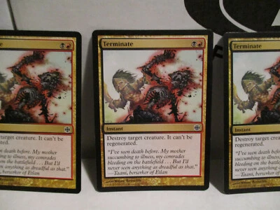 TERMINATE (x4) MTG, Alara Reborn 2009, heavy play set, common - Image 1 of 4