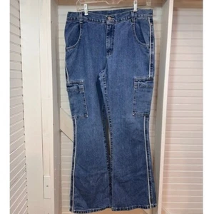 Vintage Riders Raylz Jeans Juniors 13M flare wide-leg skater denim cargo Y2K - Picture 1 of 9