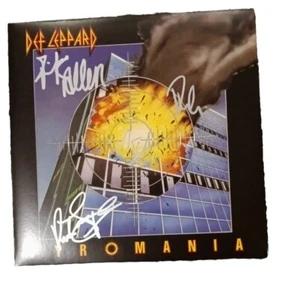 Def Leppard Band Complete Signed Autographed Rock N Roll Pyromania Vinyl Album - Picture 1 of 1