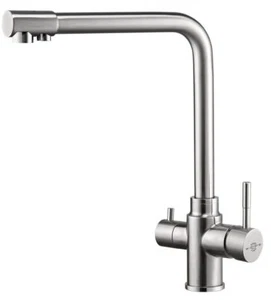 Grifo de filtro de agua de 3 vías Azore con acabado de acero cepillado para filtro bajo fregadero - Imagen 1 de 1