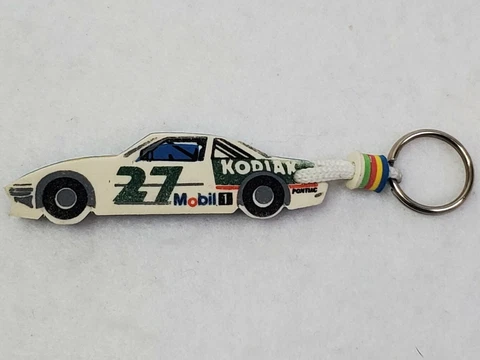 Vintage Rusty Wallace 27 Kodiak Foam Keychain NOS Nascar Pontiac Mobil 1 1980s Cover