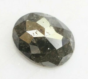 1.08 CT, Ovale Diamant, Sel Et Poivre, Naturel Diamant Seul, Rustique Diamant - Picture 1 of 9