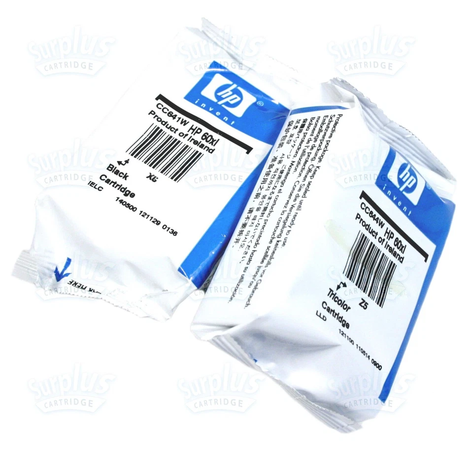 2PK Genuine HP 60XL Black/Color Ink C4610 C4799 C4640 C4780 C4798 C4670 D1660 - Image 1 of 1