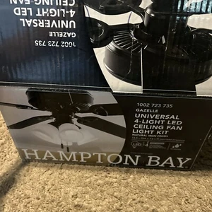 Hampton Bay Gazelle 4Light LED Ceiling Fan LIGHT KIT! Plastic Bulbs! QUALITY NEW - Picture 1 of 3