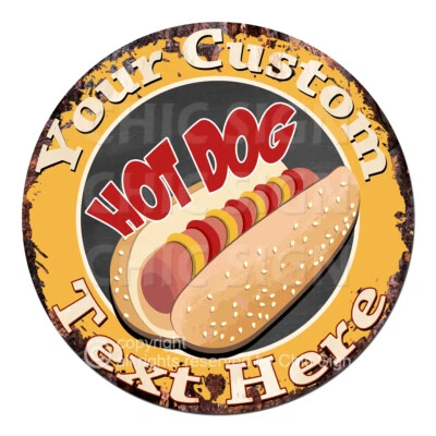 CP-0172 ANY NAME'S Custom Personalized Red Hot Dog Metal Sign Decor Gift idea - Image 1 of 2