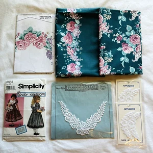 New Daisy Kingdom Simplicity Dress Pattern 8663 BB 5-6x Fabric Collar Appliques - Picture 1 of 13