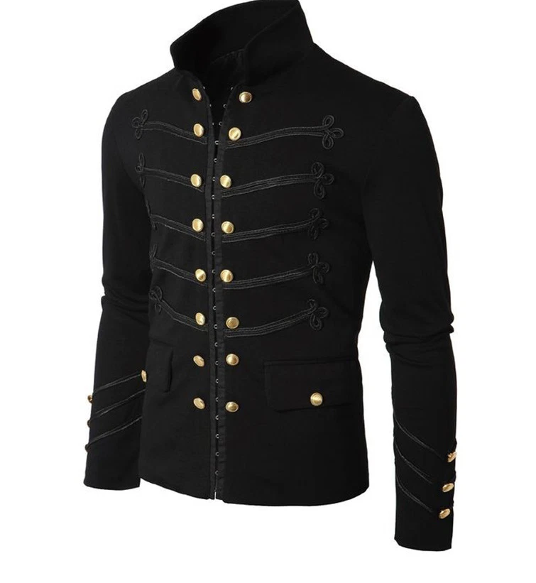 Nueva Chaqueta Militar Para Hombre Abrigo Gótico Victoriano De Colección Informal Abrigos Finos Chaqueta Foto 1 de 4