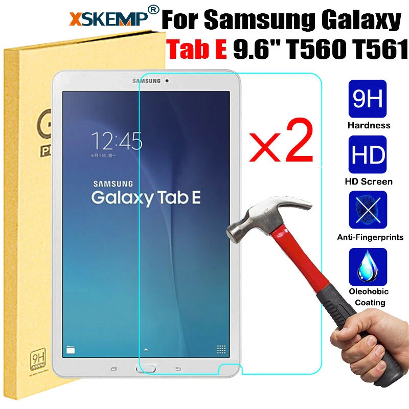 2Pcs For Samsung Galaxy Tab E 9.6 T560 T561 T565 Tempered Glass Screen Protector - Image 1 of 4