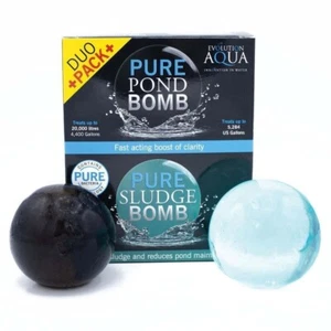 Evolution Aqua Pure Pond Bomb & Sludge Bomb Duo Pack Water Clarity Treatment - Picture 1 of 2