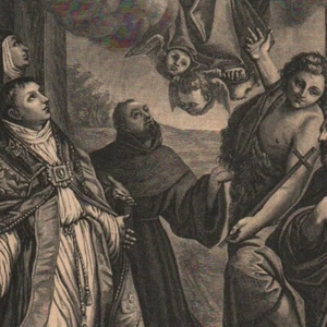 La Vierge de San Lodovico (Annibal Carrache) - Gravure de presse 1870 - Picture 1 of 2