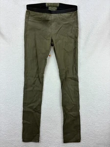 Helmut Lang Skinny Pants Women’s Size 29 Olive Green Stretch Pull-On Tencel - Picture 1 of 13