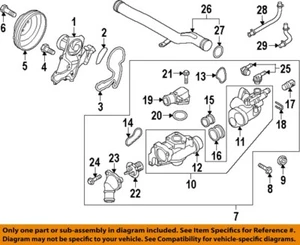 KIA OEM 14-21 Cadenza,Sedona,Sorento Cooling Water Pump-Inlet Tube 254683CAC0 - Foto 1 di 1