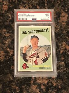 1959 Topps Red Schoendienst #480 Baseball Card PSA 7