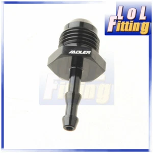 -6 AN AN6 Male Flare To 4mm Hose Barb Straight Fitting Adapter Black - Picture 1 of 6