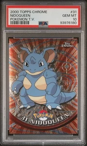 2000 Topps Chrome Pokemon T.V. Nidoqueen Holo #31 – PSA 10 (GEM MINT) - Picture 1 of 2