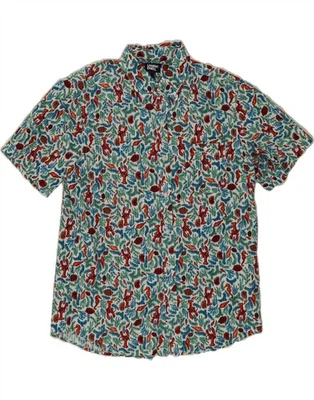 LANDS END Mens Abstract Pattern Short Sleeve Shirt Medium Multicoloured BL14 - Image 1 of 3