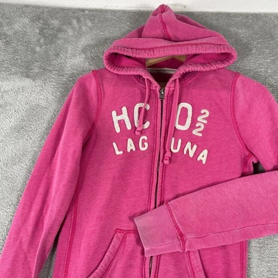 Sudadera con Capucha Hollister Mujer Rosa Mediana Laguna Surf Y2K Logo Spellout Foto 1 de 4