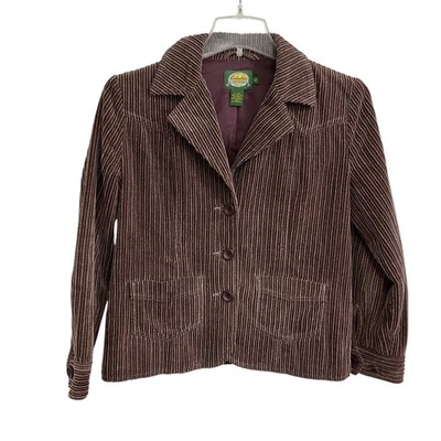 Cabela's Chaqueta Mujer Mediana Borgoña Pana Blazer Cazadora Botón 91-3236 Foto 1 de 4
