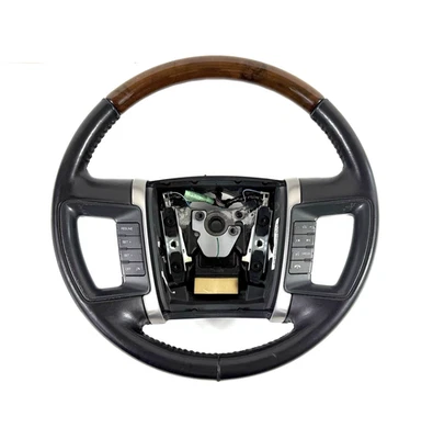 Lincoln MKZ 2010-2012 cuero negro madera grano volante radio crucero OEM Foto 1 de 4