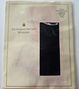 Vintage Victoria's Secret Hosiery Lace Thigh Hi Black Long New Old Stock 1991 - Picture 1 of 7
