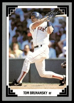 1991 Leaf Tom Brunansky Boston Red Sox #164 - Image 1 of 2