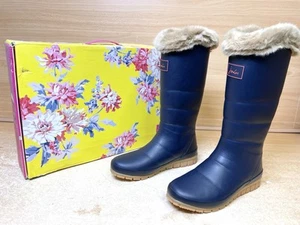 Botas de agua Joules Wellington azul marino talla Uk 8 forradas de piel sintética Downton - Imagen 1 de 18