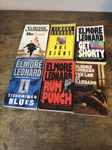 Elmore Leonard lot of 6 paperback books, Be Cool, Get Shorty, Rum Punch - Picture 1 of 2