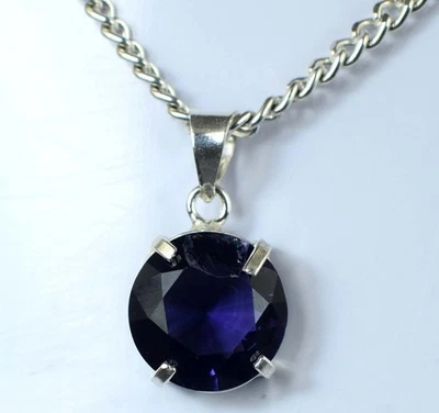 10.85 CT Naturale Violetto Ametista Rotondo Gemma Certificato Ciondolo Natale - Immagine 1 di 4