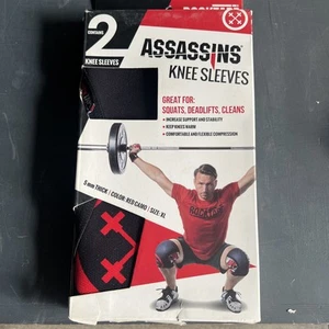 RockTape Assassins Knee Sleeves 5mm Thick Red Camo, Size XLarge - Picture 1 of 3