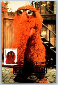 #5394l Sesame Street Snuffeupagus FDC Maxi Card w/Pictorial Cancel - Picture 1 of 2