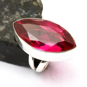 Anello etnico fatto a mano pietra preziosa granato gioielli per Helloween misura USA-9,5 AR 11281 - Foto 1 di 1