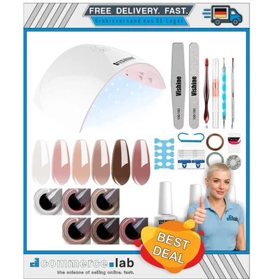 UV LED Nagellampe | 6 Farben Gel Nagellack Set | DIY Nagelkunst - Bild 1 von 4