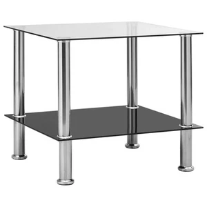 Mesa Auxiliar de Vidrio Templado Soporte Salón Café Té Multicolor vidaXL - Imagen 1 de 14
