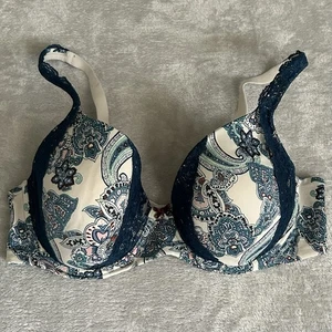 Sujetador Soma 38D verde azulado cachemir abrazable cobertura completa ribete de encaje soporte ultra suave - Imagen 1 de 12