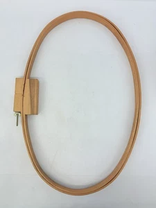 VTG Large 27"x17" Wood Gibbs MFG Co Oval Embroidery Quilting Hoop Wing Nut Screw - Picture 1 of 11