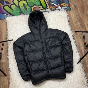 Patagonia jacket Mens Fitz Roy Down Hoody 800-fill power Black add size Large - Picture 1 of 11